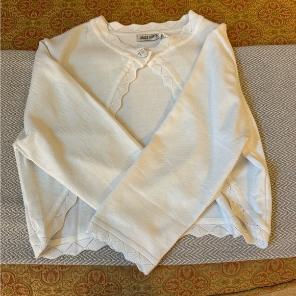 593-Grace Karin Sweater Womens Lg. Open Front Knit Cropped Bolero Shrug Cardigan - Picture 8 of 12